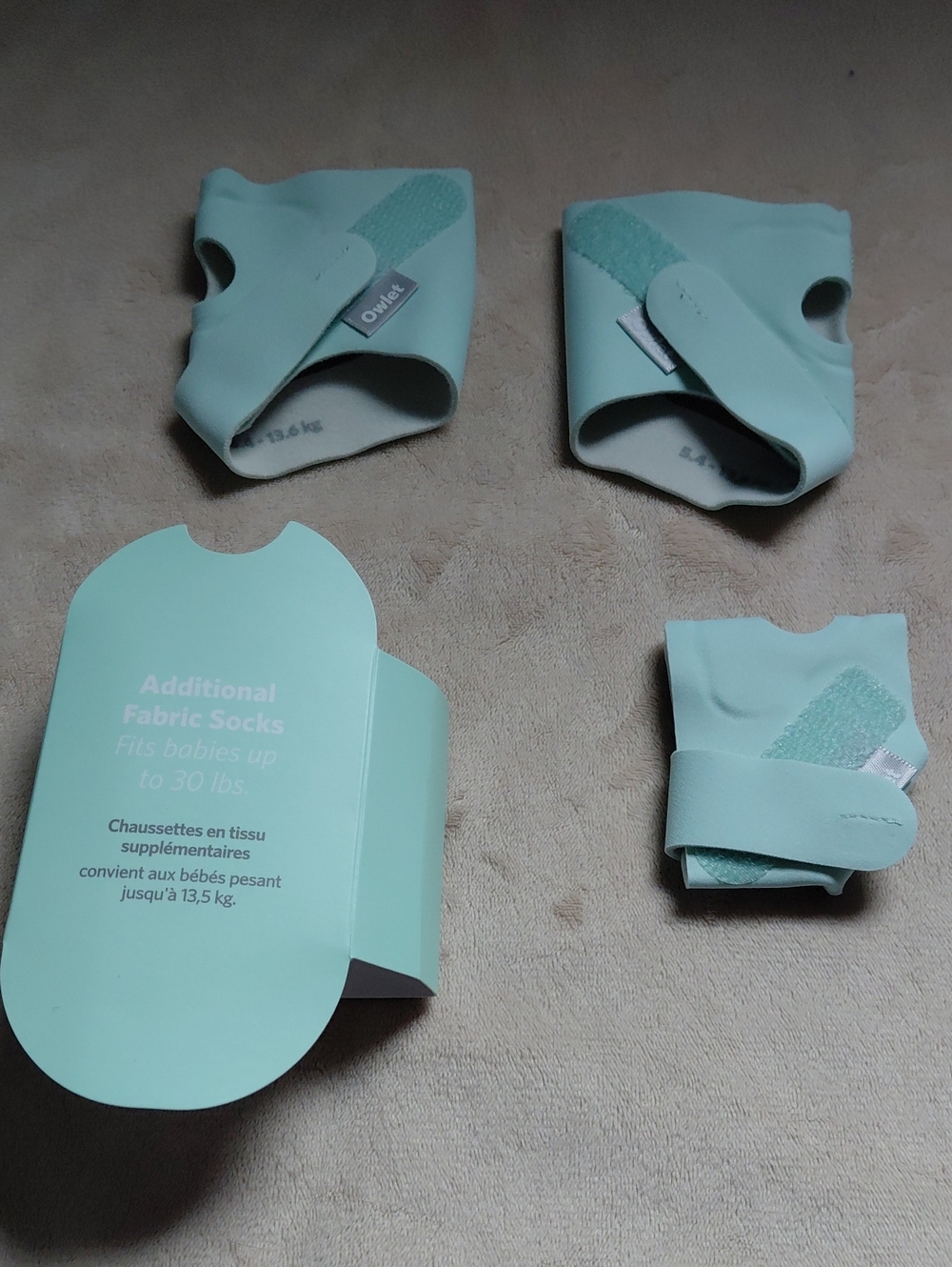 3 Owlet Replacement Socks (Never Used)